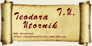 Teodora Utornik vizit kartica